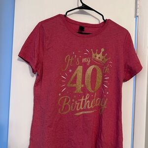 Kids Pink Birthday T-Shirt